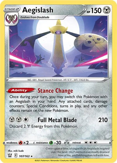 107/163 Aegislash Reverse Holo - Battle Styles