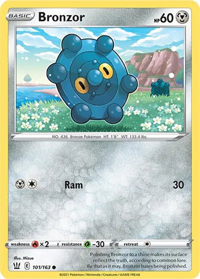 101/163 Bronzor Reverse Holo - Battle Styles