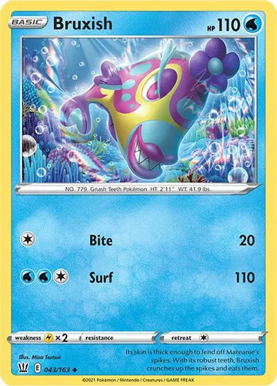 043/163 Bruxish Reverse Holo - Battle Styles