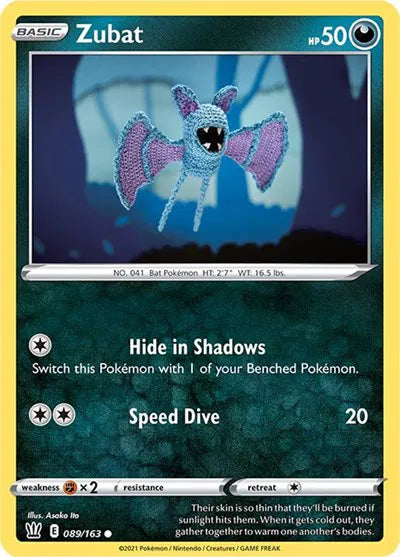 089/163 Zubat Reverse Holo - Battle Styles