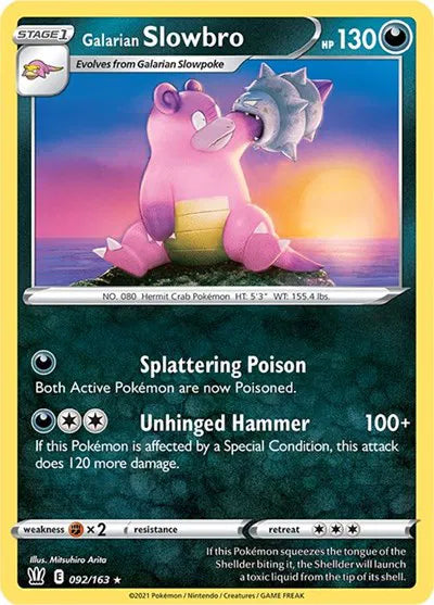 092/163 Galarian Slowbro Reverse Holo - Battle Styles