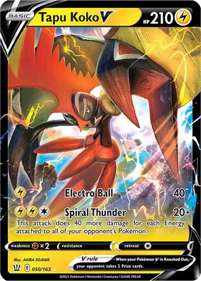 050/163 Tapu Koko V - Battle Styles