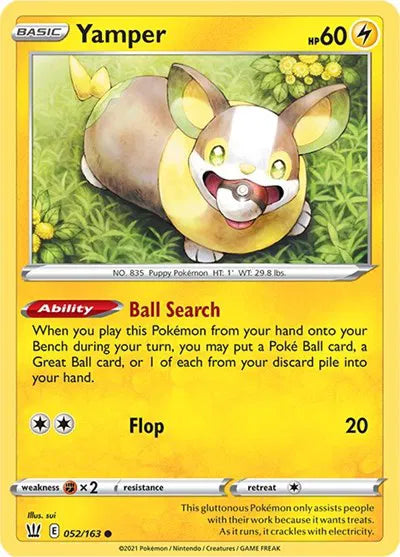 052/163 Yamper Reverse Holo - Battle Styles