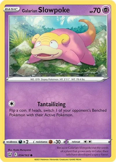 054/163 Galarian Slowpoke Reverse Holo - Battle Styles