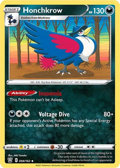 094/163 Honchkrow Reverse Holo - Battle Styles
