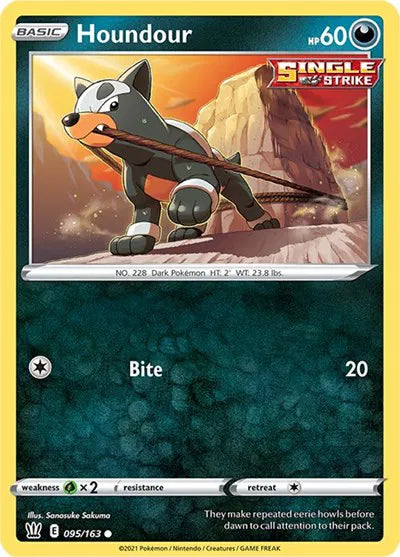 095/163 Houndour Reverse Holo - Battle Styles