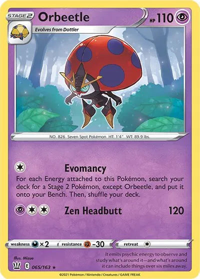 065/163 Orbeetle Holofoil - Battle Styles