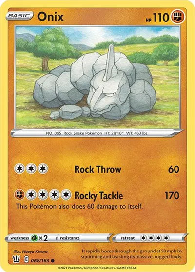 068/163 Onix Reverse Holo - Battle Styles