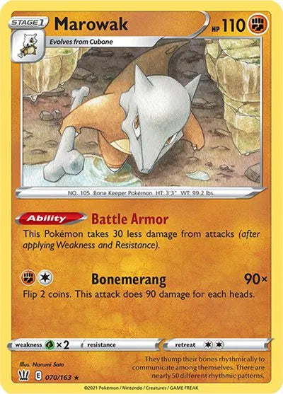 070/163 Marrowak Reverse Holo - Battle Styles
