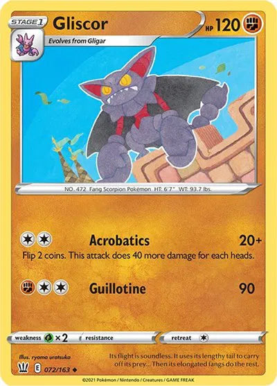 072/163 Gliscor Reverse Holo - Battle Styles