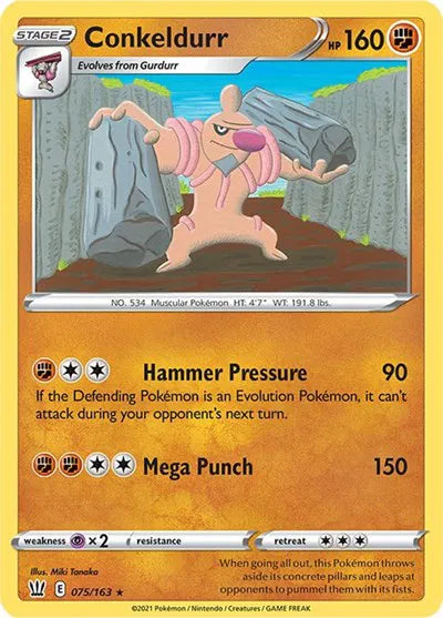 075/163 Conkeldurr Reverse Holo - Battle Styles