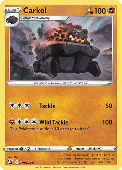 079/163 Carkol Reverse Holo - Battle Styles