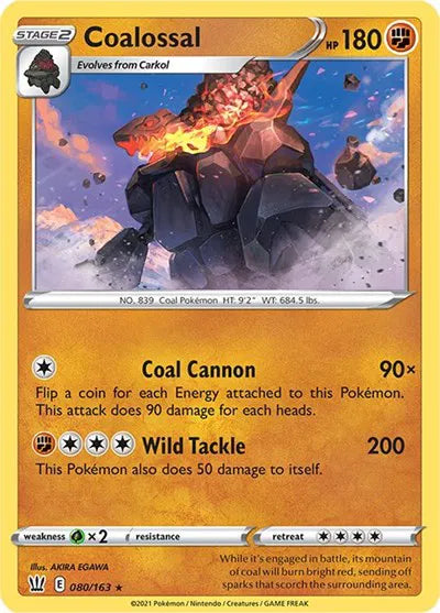 080/163 Coalossal Holofoil - Battle Styles