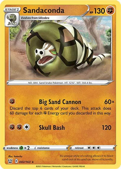 082/163 Sandaconda Reverse Holo - Battle Styles