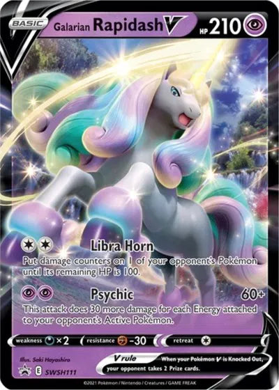 SWSH111 Galarian Rapidash V - SWSH Black Star Promo