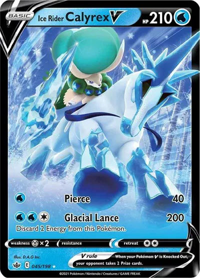 045/198 Ice Rider Calyrex V - Chilling Reign