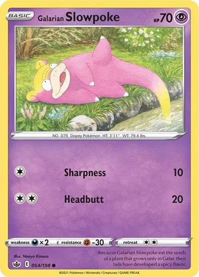 054/198 Galarian Slowpoke Reverse Holo - Chilling Reign