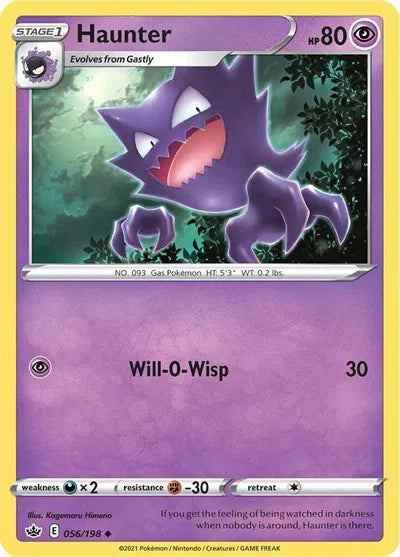 056/198 Haunter Reverse Holo - Chilling Reign