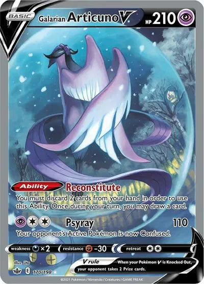 170/198 Galarian Articuno V - Chilling Reign