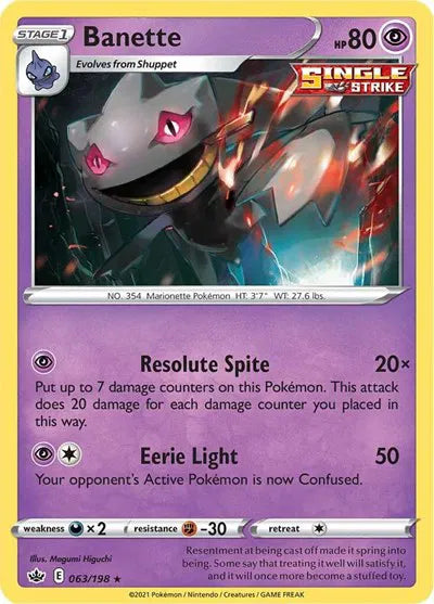 063/198 Banette Reverse Holo - Chilling Reign