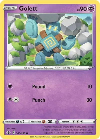065/198 Golett Reverse Holo - Chilling Reign