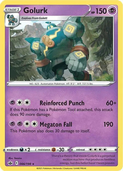 066/198 Golurk Reverse Holo - Chilling Reign