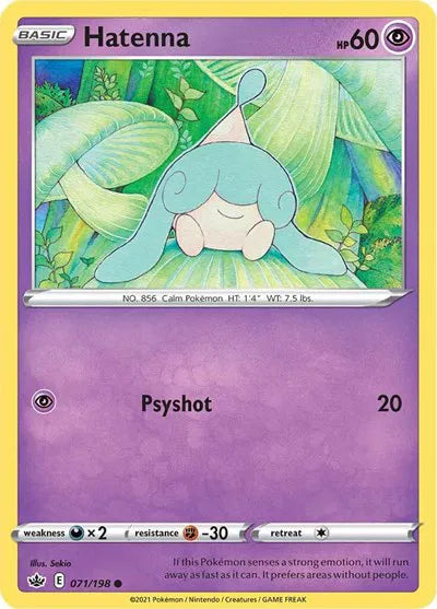071/198 Hatenna Reverse Holo - Chilling Reign