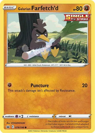 078/198 Galarian Farfetch'd Reverse Holo - Chilling Reign
