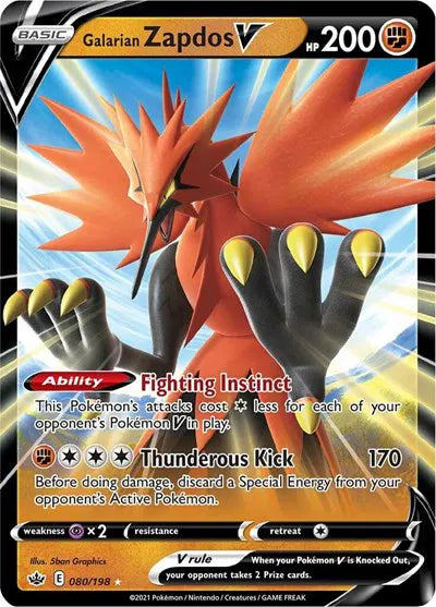 080/198 Galarian Zapdos V - Chilling Reign