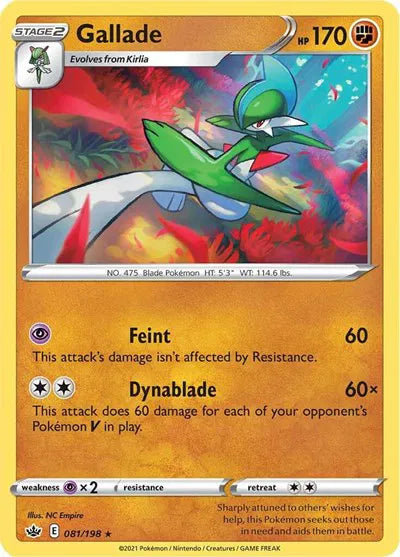081/198 Gallade Reverse Holo - Chilling Reign