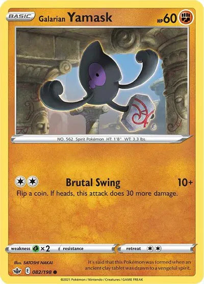 082/198 Galarian Yamask Reverse Holo - Chilling Reign