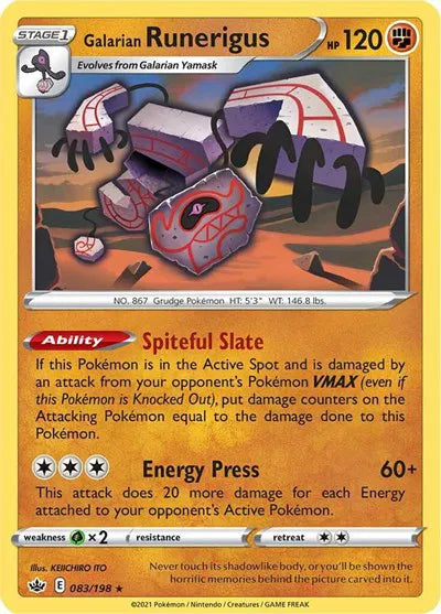 083/198 Galarian Runerigus Holofoil - Chilling Reign