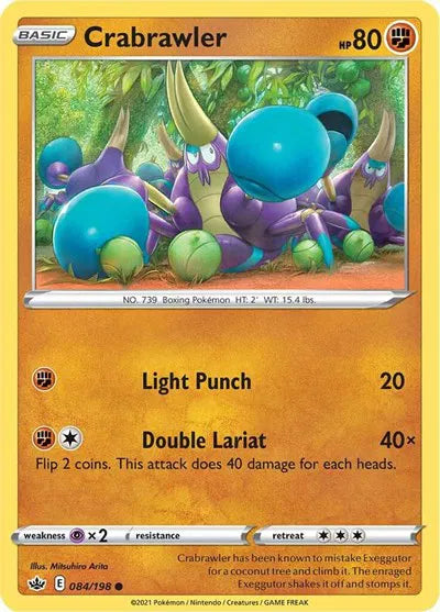 084/198 Crabrawler Reverse Holo - Chilling Reign