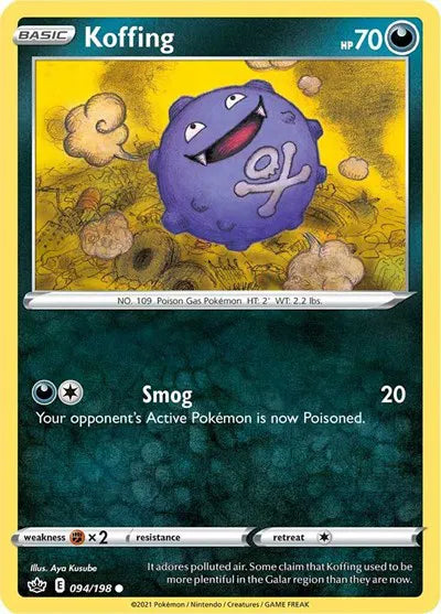 094/198 Koffing Reverse Holo - Chilling Reign