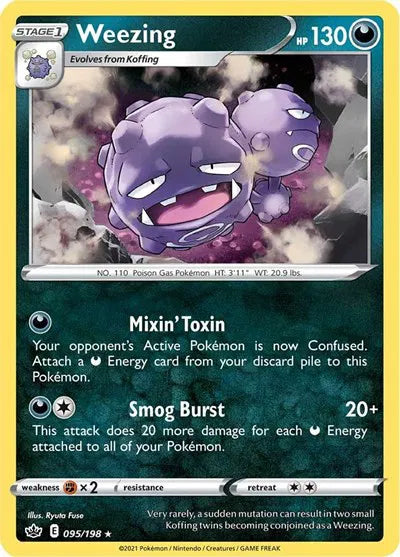 095/198 Weezing Reverse Holo - Chilling Reign