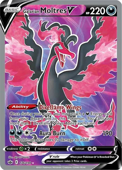 176/198 Galarian Moltres V - Chilling Reign