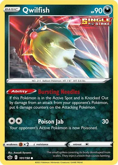 101/198 Qwilfish Reverse Holo - Chilling Reign