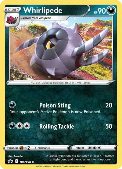 106/198 Whirlipede Reverse Holo - Chilling Reign
