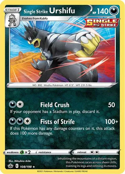 108/198 Single Strike Urshifu Reverse Holo - Chilling Reign