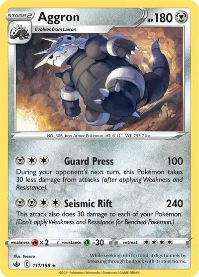 111/198 Aggron Reverse Holo - Chilling Reign