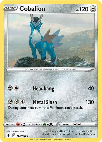 114/198 Cobalion Reverse Holo - Chilling Reign