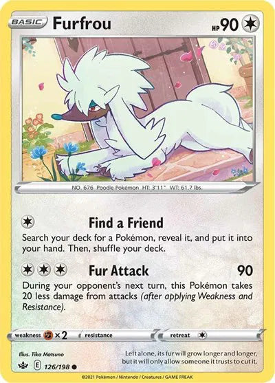 126/198 Furfrou Reverse Holo - Chilling Reign