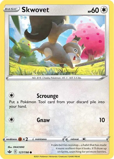 127/198 Skwovet Reverse Holo - Chilling Reign