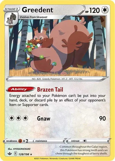 128/198 Greedent Reverse Holo - Chilling Reign