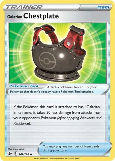 141/198 Galarian Chestplate Reverse Holo - Chilling Reign