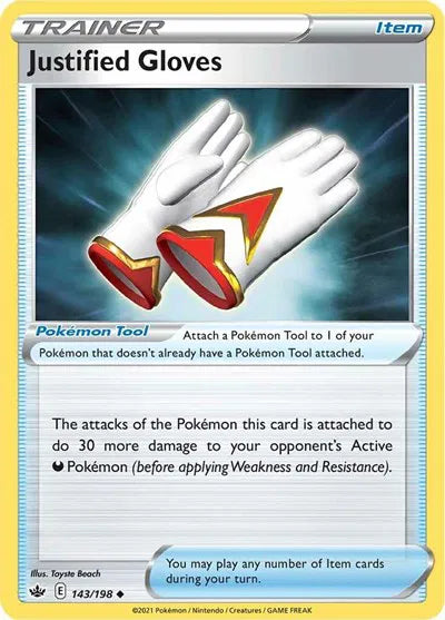 143/198 Justified Gloves Reverse Holo - Chilling Reign
