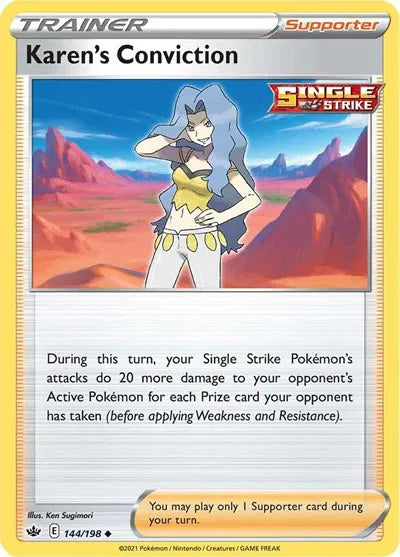 144/198 Karen's Conviction Reverse Holo - Chilling Reign