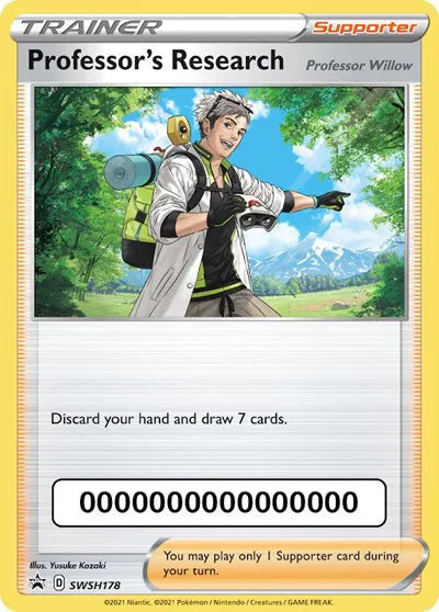 SWSH178 Professor's Research (With Pokemon Go Code) - SWSH Black Star Promo