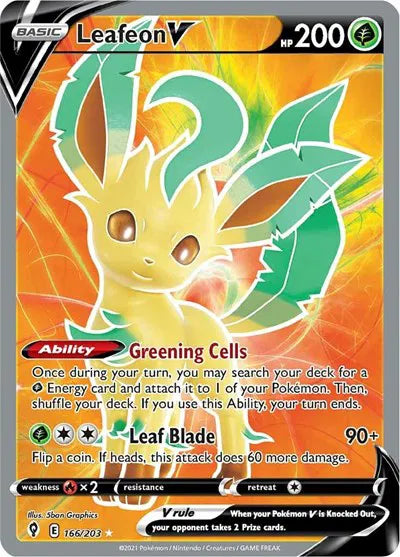 166/203 Leafeon V - Evolving Skies
