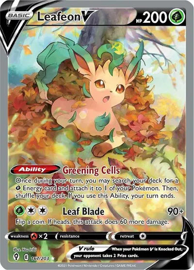 167/203 Leafeon V - Evolving Skies